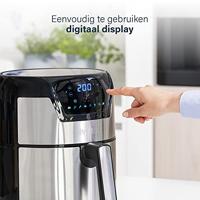 Princess 01.182026.01.001 Airfryer 4.5 l 1500 W Oververhittingsbeveiliging, Timerfunctie, Met display Zwart/zilver - thumbnail