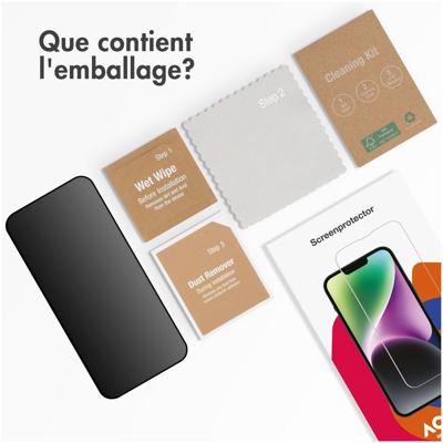 Accezz Gehard Glas Privacy Screenprotector iPhone 15 Pro Smartphone screenprotector Transparant Accezz Gehard Glas Privacy Screenprotector iPhone 15 Pro Smartphone screenprotector Transparant