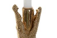 Decoratieve figuren Home ESPRIT Gouden Krokodiel 26,5 x 18 x 23,5 cm - thumbnail