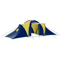 VidaXL Tent 9-persoons polyester blauw en geel - thumbnail
