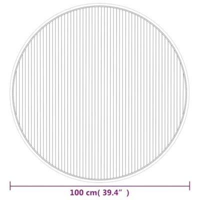 VidaXL Vloerkleed rond 100 cm bamboe bruin VidaXL Vloerkleed rond 100 cm bamboe bruin