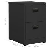 Archiefkast 46x62x72,5 cm staal antracietkleurig - thumbnail