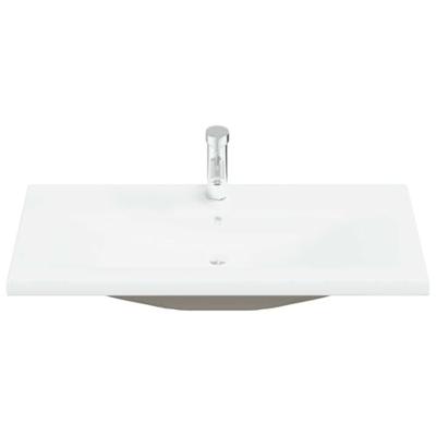 5-delige Badkamermeubelset bewerkt hout oud houtkleurig