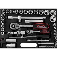 Toolbox - Gereedschapset 94 delig verchroomd vanadium staal - thumbnail