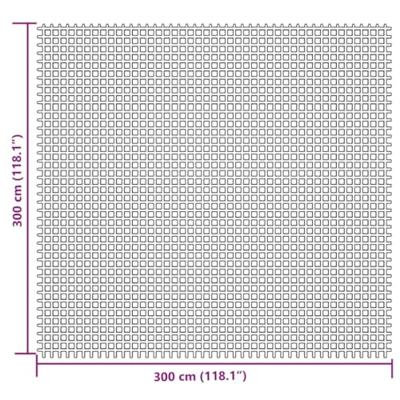 VidaXL Tenttapijt 3x3 m crèmekleurig