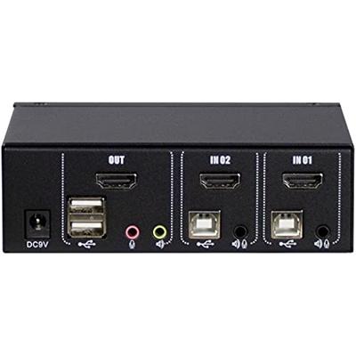 Inter-Tech AS-21HA HDMI KVM-switch Zwart Inter-Tech AS-21HA HDMI KVM-switch Zwart