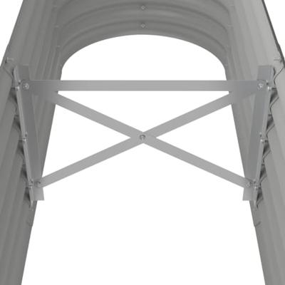 Plantenbak 152x40x36 cm gepoedercoat staal grijs