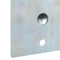 VidaXL Vlaggen mast houder zilver 10,5 x 7,5 x 0,25 cm staal - thumbnail