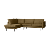 WOOOD Rodeo hoekbank links velvet Brass - thumbnail
