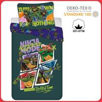 Ninja Turtles dekbedovertrek 100 x 135 cm Katoen - thumbnail