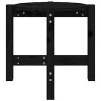 Salontafel 52,5x45 cm massief grenenhout zwart - thumbnail