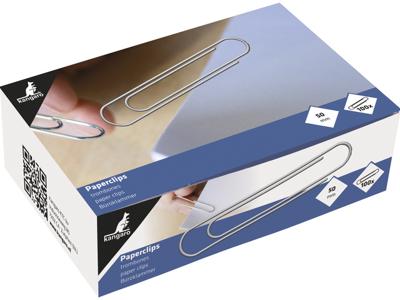 Kangaro papierklemmen 50 mm rond verzinkt, doos 100 stuks