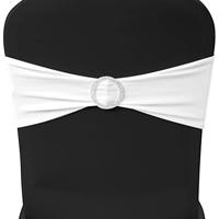 Decoratief stoellint met een diamant 25 stuks (wit) - thumbnail