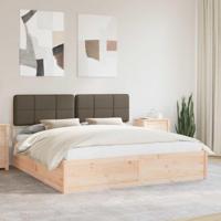 Bedframe met Gevoerd Hoofdgedeelte Taupe 180 x 200 cm - thumbnail