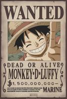 Poster One Piece - Wanted Luffy New 2 35x52cm - thumbnail