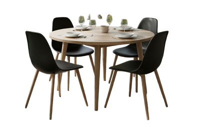 Kristianstad dining chair acacia teak look/black Eurofar - Eurofar Kristianstad dining chair acacia teak look/black Eurofar - Eurofar