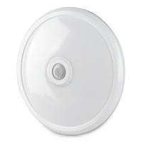 LED Plafondlamp - PIR Bewegingssensor - Ø29 cm - 12 watt - 800 Lumen - 6400K daglicht wit - IP20 Stofdicht - Wit - thumbnail