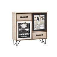 Multi-Functionele Organiser DKD Home Decor Metaal Kristal Hout MDF 30 x 10 x 29 cm Keuken - thumbnail