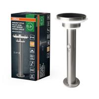 OSRAM HOMELIGHTING ENDURA Style Solar 40cm Post Sensor Double Circle 6W Stainless Steel 4099854455469 LED-buitenlamp (wand) 6.00 W Steel - thumbnail