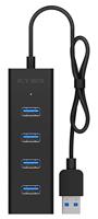 ICY BOX 4 Poorten Hub USB 3.0 Zwart - [IB-HUB1409-U3] - thumbnail