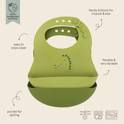 Trixie Siliconen Slabbetje - Mr. Dino, 2st. Trixie Siliconen Slabbetje - Mr. Dino, 2st.