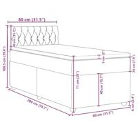 Boxspring met matras stof blauw 80x200 cm - thumbnail