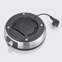 Severin JG3521 Yoghurtmaker 7 Serveerglazen Geborsteld RVS/Zwart - thumbnail