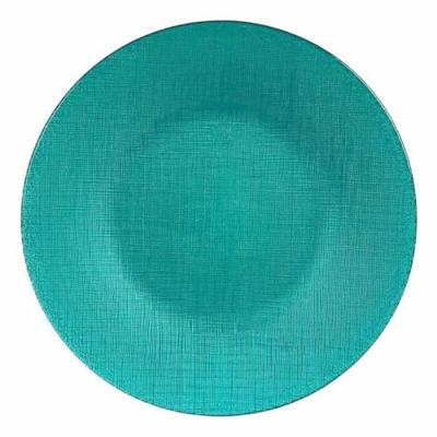 Dinerbord Turkoois Glas 27,5 x 2 x 27,5 cm (6 Stuks)