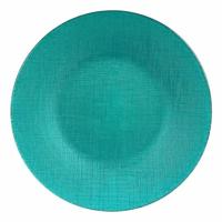 Dinerbord Turkoois Glas 27,5 x 2 x 27,5 cm (6 Stuks) - thumbnail