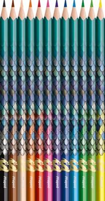 Kleurpotlood maped dragon set 12 kleuren