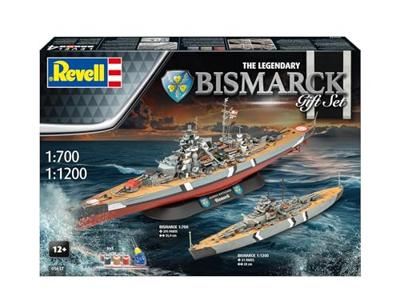 Revell 1/700 & 1/1200 The Legendary Bismarck Gift Set Revell 1/700 & 1/1200 The Legendary Bismarck Gift Set