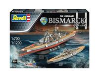 Revell 1/700 & 1/1200 The Legendary Bismarck Gift Set - thumbnail