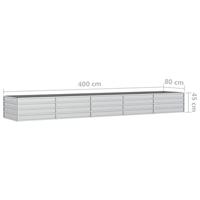 VidaXL Plantenbak verhoogd 400x80x45 cm gegalvaniseerd staal zilver - thumbnail