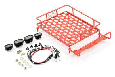 Bagagerek, met 4 lampen, 165x112mm - Rood