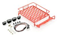 Bagagerek, met 4 lampen, 165x112mm - Rood - thumbnail