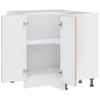 Keuken hoekonderkast "Porto" bewerkt hout artisanaal eikenkleur - thumbnail