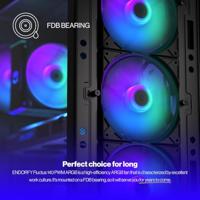 endorfy Fluctus 140 PWM ARGB PC-ventilator Zwart (b x h x d) 140 x 140 x 25 mm Incl. LED-verlichting - thumbnail