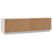 Tv-meubel 140x35x40 cm massief grenenhout wit - thumbnail