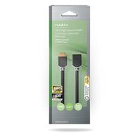 Nedis High Speed HDMI-Kabel met Ethernet | HDMI Connector | HDMI Female | 8K@60Hz | eARC | 48 Gbps | 2.00 m | Rond | PVC | Antraciet | Doos - - thumbnail