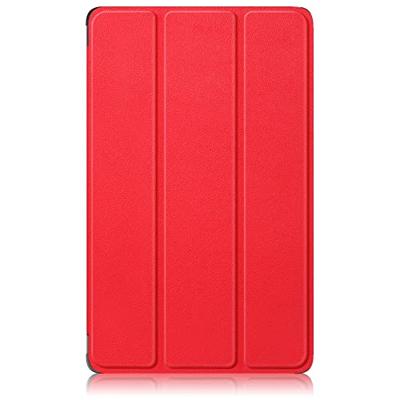 Lunso - Lenovo Tab M8 Gen 4 (8 inch) - Tri-Fold Bookcase hoes - Rood Lunso - Lenovo Tab M8 Gen 4 (8 inch) - Tri-Fold Bookcase hoes - Rood