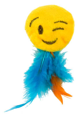 Emoji Cat Winky (met MadNip) kattenspeelgoed