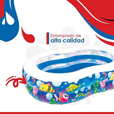 Familiezwembad 8-vormig met print van zeedieren