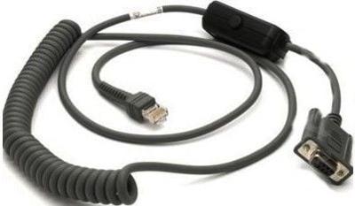 Seriële kabel - DB-9 (V) naar RJ-45 (M) - 2.74 m - opgerold - voor Symbol DS4308, LS1203, LS4278; Zebra DS4208, DS6878, LI2208, LI4278, MT2070, MT2090