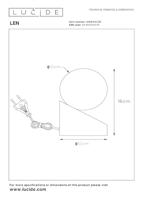 Lucide LEN - Tafellamp - Ø 10 cm - 1xG9 - Grijs - thumbnail