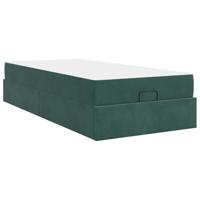 Bedframe met matras met matras 2 pcs Groen Fluweel - thumbnail