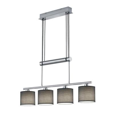 Trio HanglampGarda 4-lichts nikkel mat met antraciet - 305400411