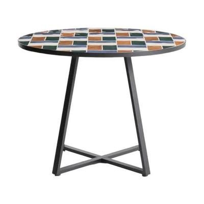 Kave Home Tella tuintafel Ø120 cm Meerkleurig