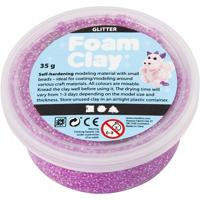 Foam Clay ®, glitter, paars, 35 gr/ 1 doosje - thumbnail