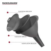 Fackelmann food&more trechter grijs set van 3 - thumbnail
