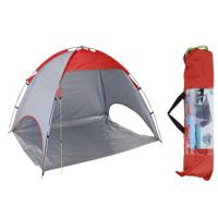 Probeach strandtent 220x120x115 cm rood en grijs - thumbnail